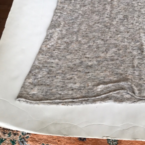 Zara Knit Sweater Dress Short Sleeve Tunic Gray Small Cotton Linen Mini Sundress - Picture 3 of 10